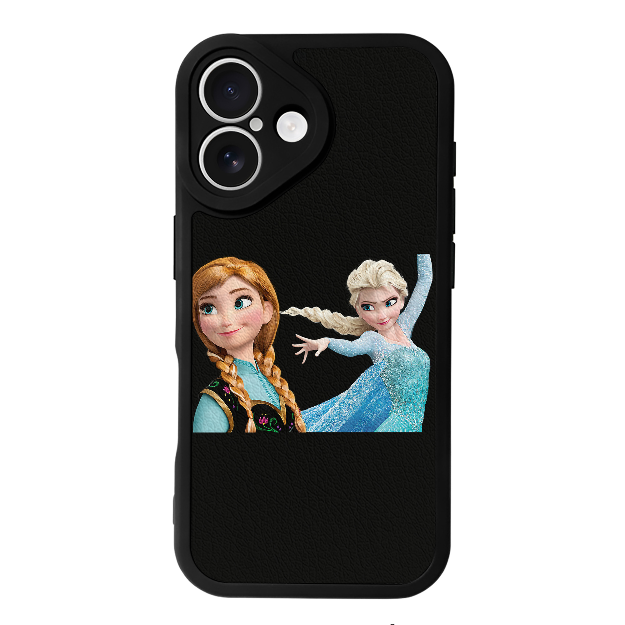 （画像用） アナと雪の女王 アンナ エルサ Frozen Anna Elsa 【iPhone 16シリーズ対応】シリコンスマホケース（レザー調） 材質：シリコン